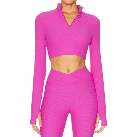 YEAR OF OURS Eva Thermal Cropped Long Sleeve Top S - Picture 1 of 8
